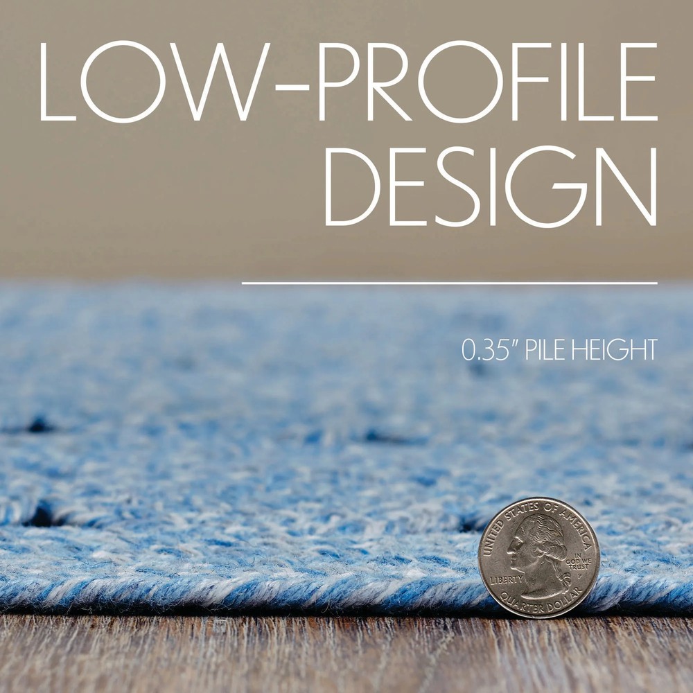 Celeste Blended Blue Indoor/Outdoor Rug 3ft Round - 36 in