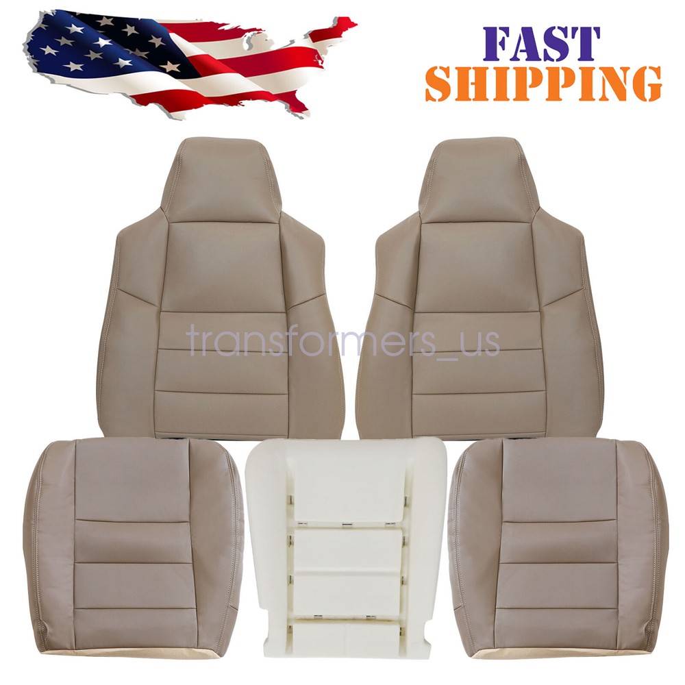 2002-2007 Ford F250 Super Duty Tan Front Seat Cover & Driver Cushion