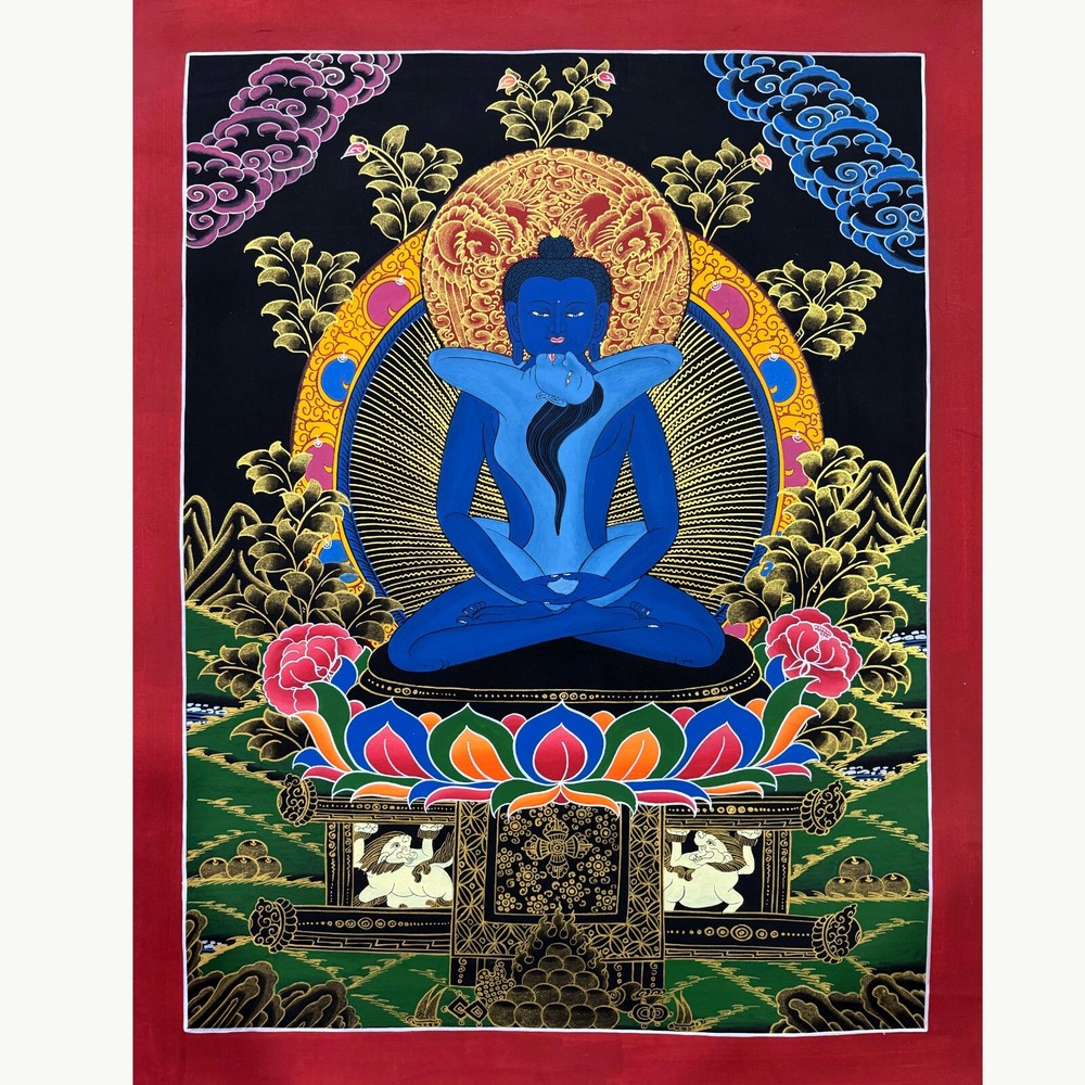 Buddha Shakti Thangka Painting, Tibetan Wall Decoration Art