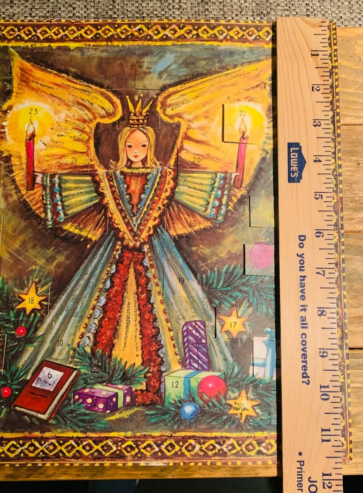 Vintage paper Advent Christmas Calendar