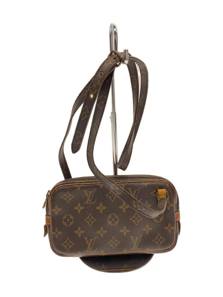 LOUIS VUITTON Pochette Marly Bandouli re Monogram Canvas BRW PVC BRW Allover Fro