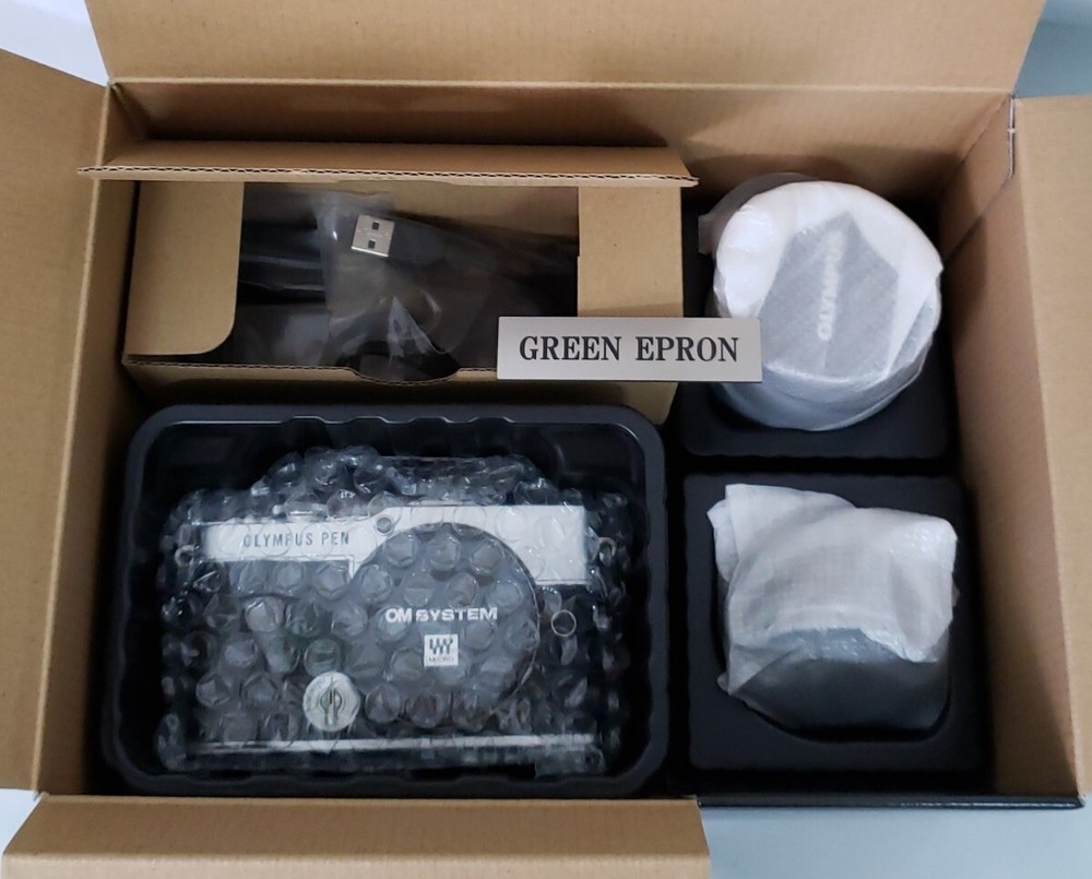 OLYMPUS PEN E-P7 Mirrorless SILVER 14-42mm EZ 40-150mm R Lens Kit 1 day shipping