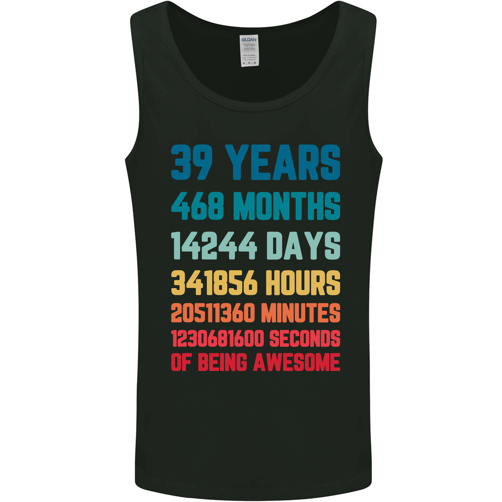 39th Birthday 39 Year Old Mens Vest Tank Top