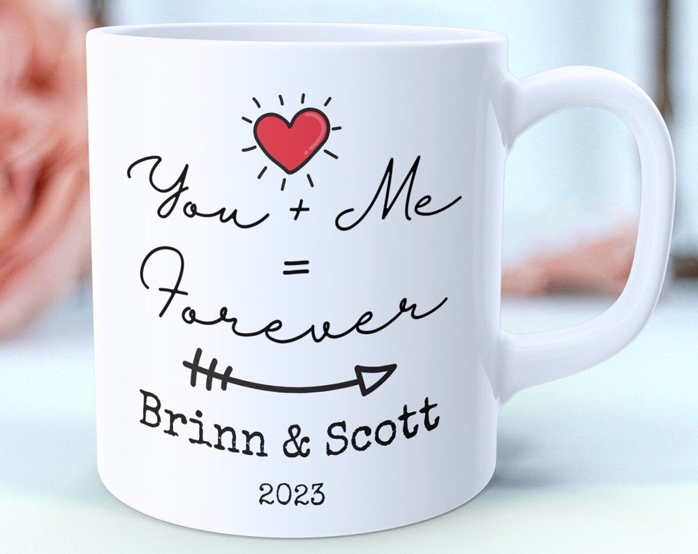 His & Her Personalized Christmas Mug Set - Valentine's Gift for Couples 2023  