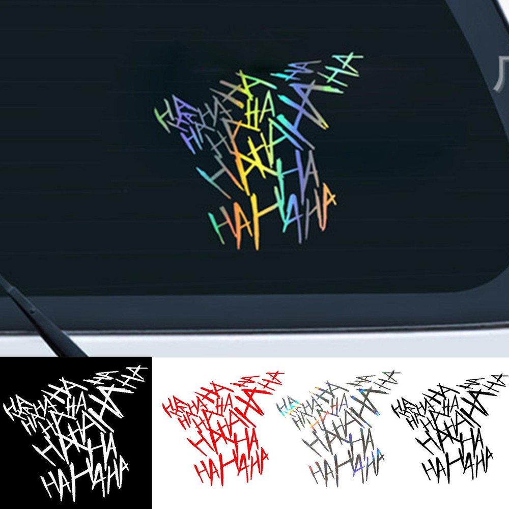 Joker HAHAHA Stickers Decals Helmet Tank Car Van Motorbike Matte Sticker