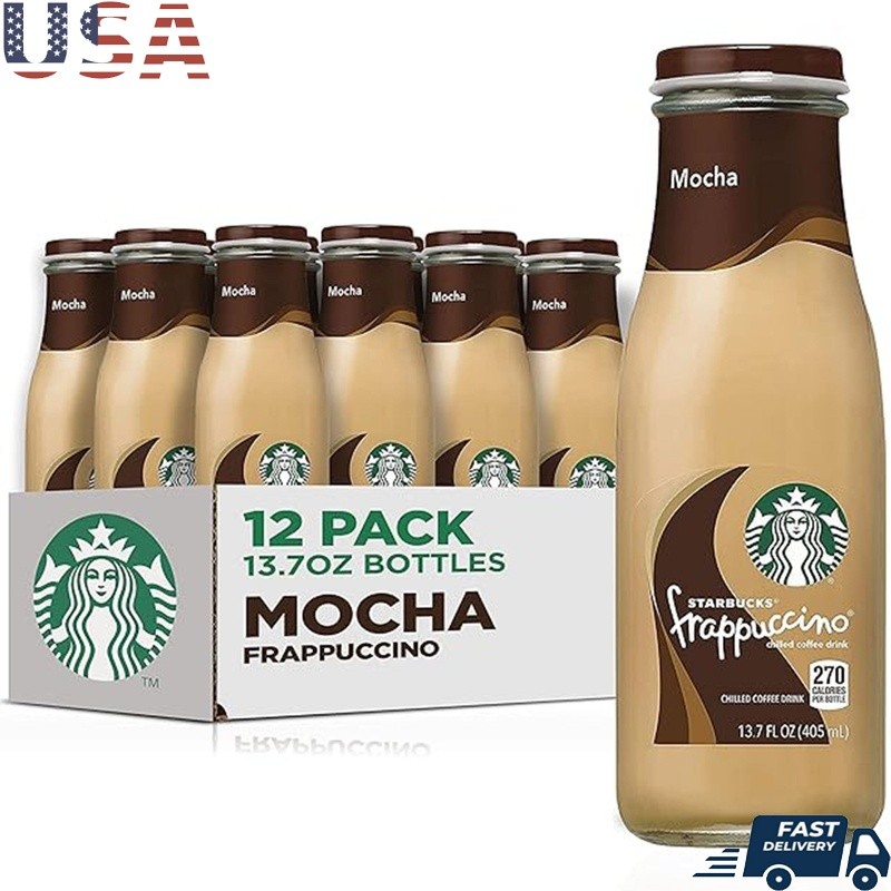 Chilled Coffee Frappuccino Bottles Pack of 12 Real Coffee Creamy Drinks New