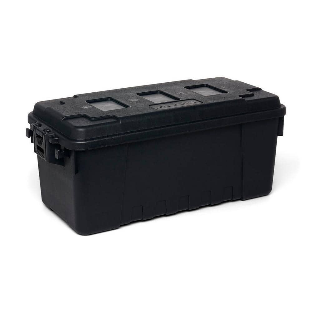 17-Gallon Black Storage Bin with Secure Lid