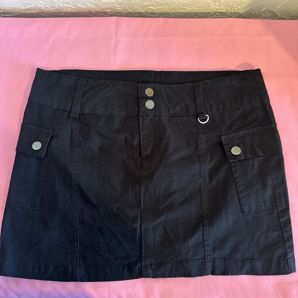 Charlotte Russe Black Cargo Mini Skirt New With Tag Size Small