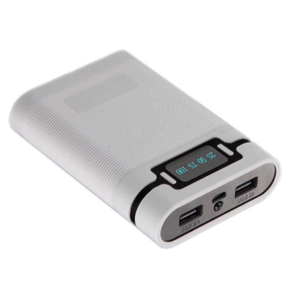 High-Capacity DIY 4x18650 Power Bank 2000-12000mAh 5V/2.5A Dual USB