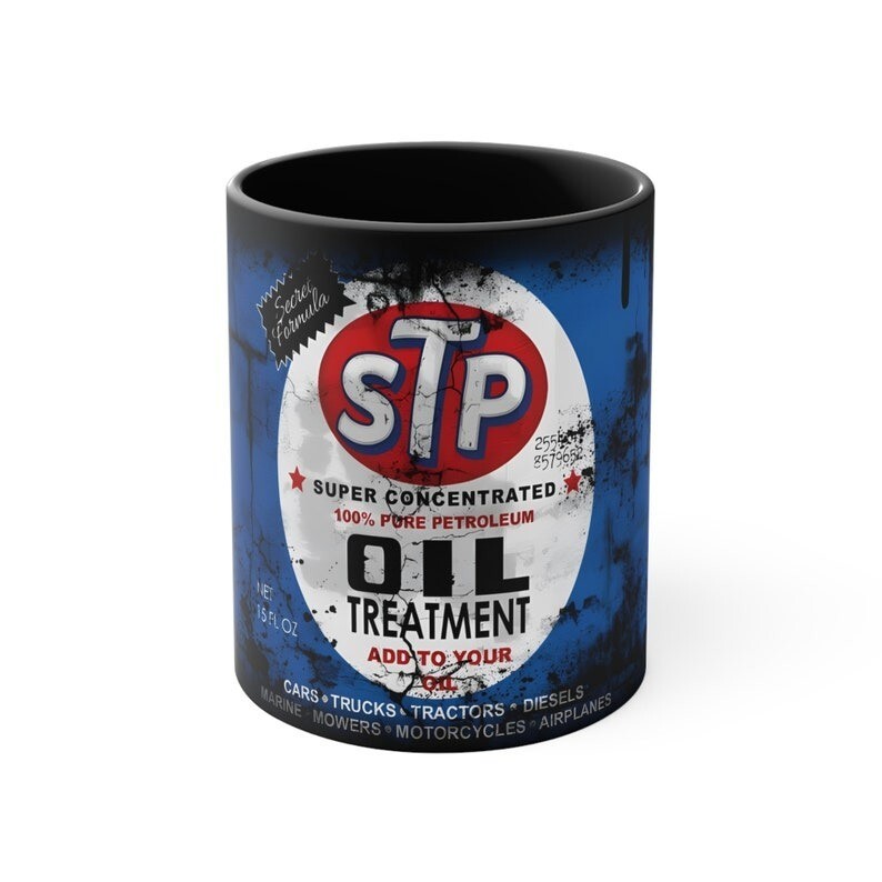 Vintage STP Oil Treatment Mug 11oz - Perfect Gift for Car Lovers & Mechanics