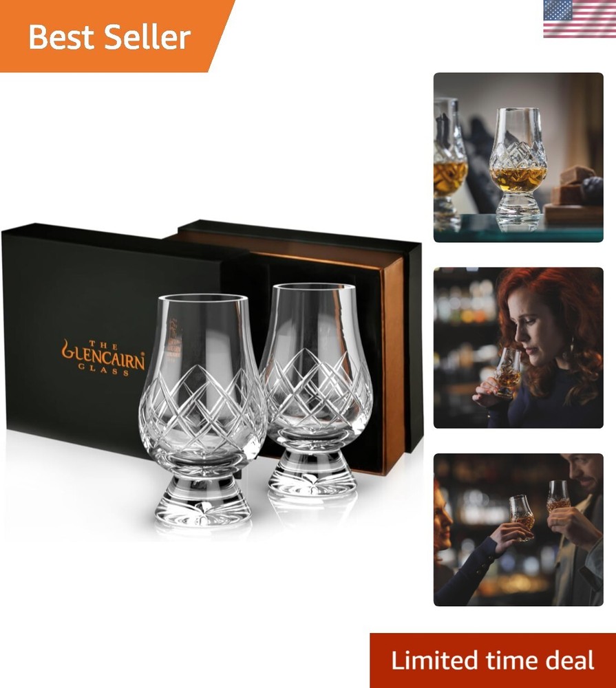 Cut Premium Whiskey Glass, Gift Set of 2