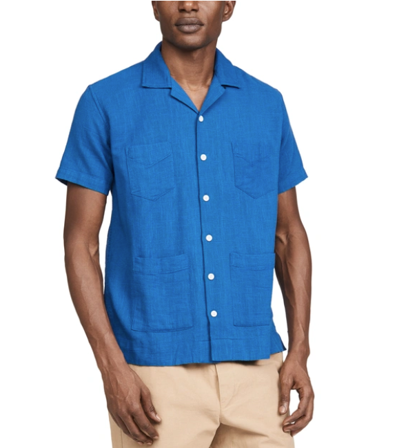 Corridor NY Slub Indigo 4 Pocket Mens Shirt Size M MSRP 165