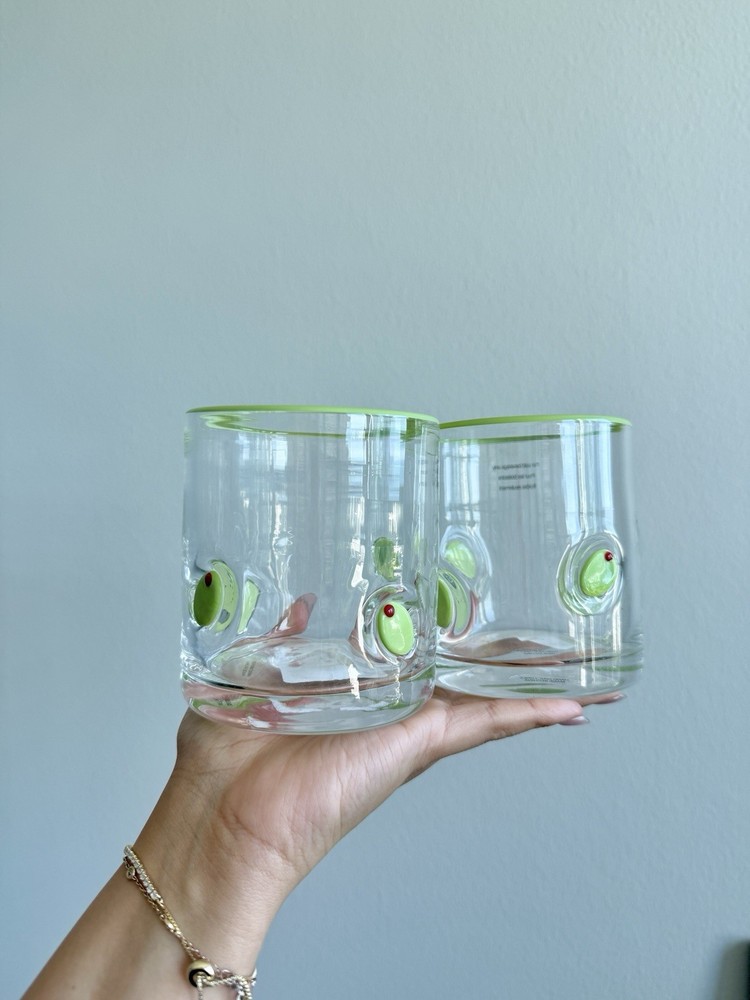 Martini Olive Icon Glasses Anthropologie Tjmaxx HomeGoods Viral Dupes