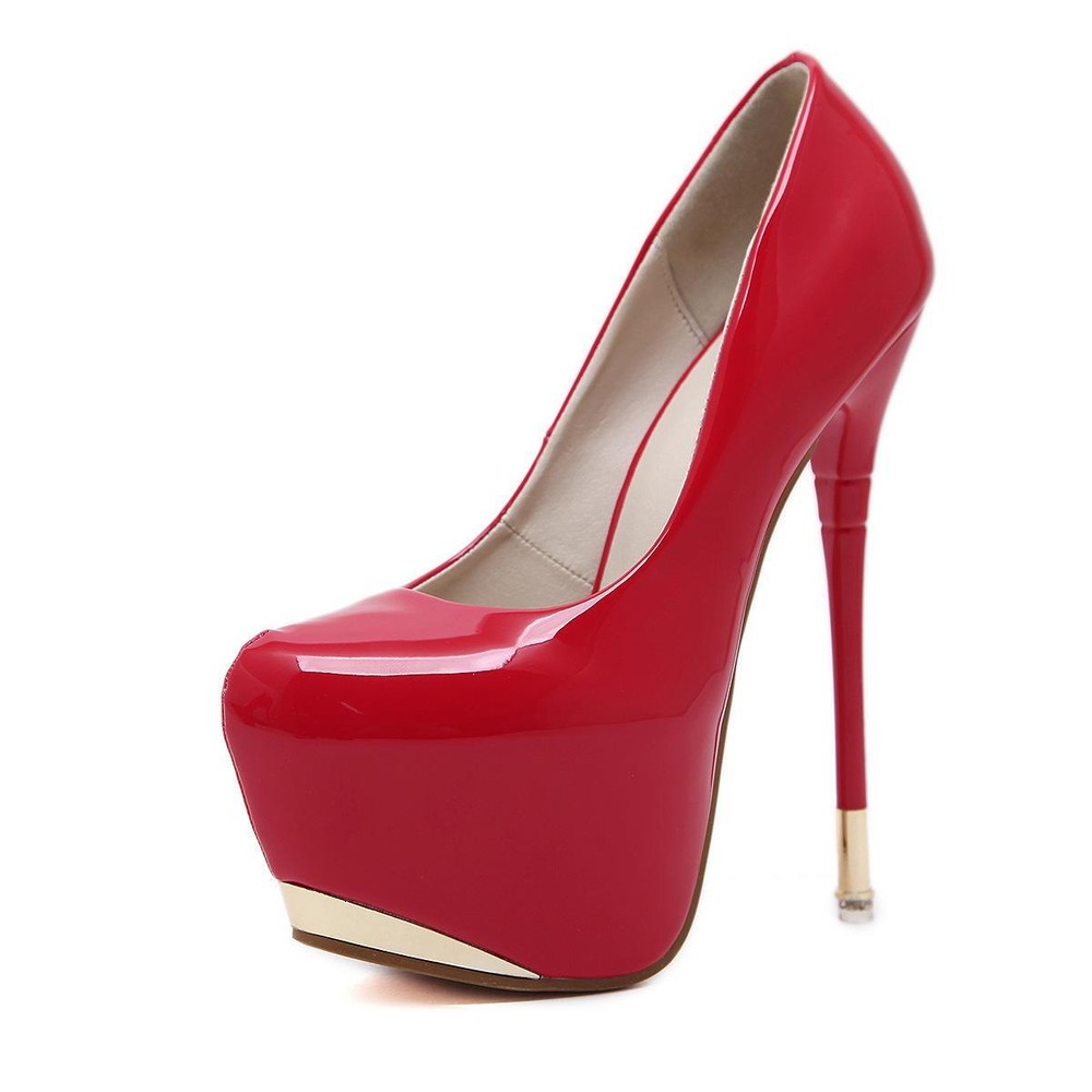 Women's Slip On Round Toe High Heel Platform Club Casual Shoes in 3 Colors