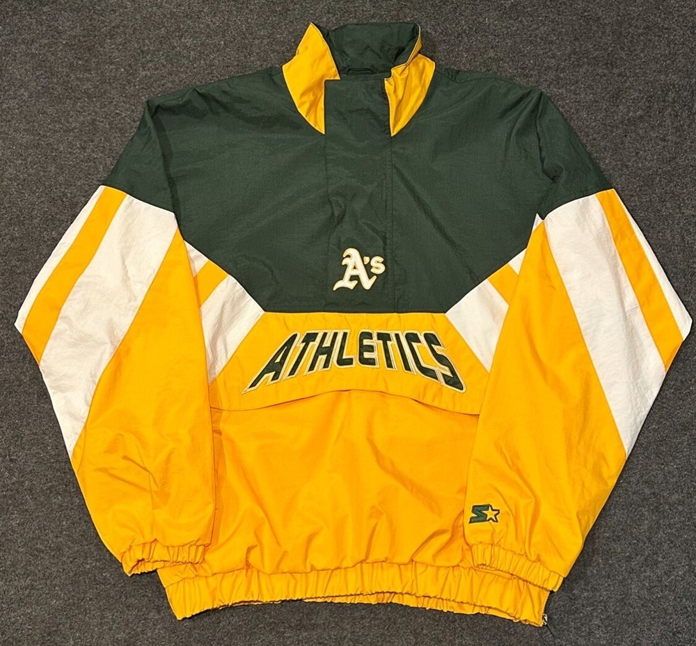 Oakland Athletics Genuine Merchandise Starter Jacket 1/4 Zip Men’s Size MEDIUM