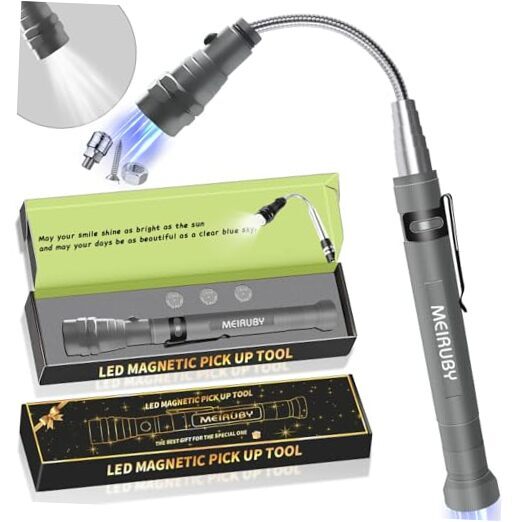 Stocking Stuffers for Adults LED Magnetic Pickup 3 Batteries (Spare) Space Gray