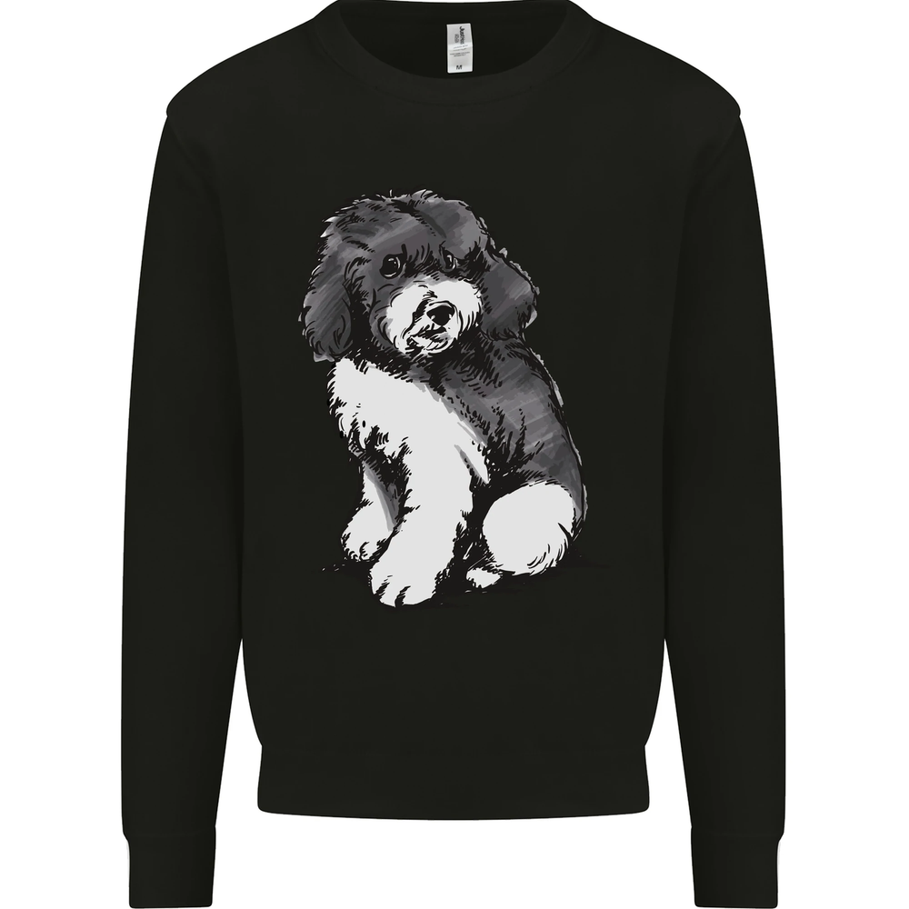 Harlequin Poodle Sketch Design Mens Sweatshirt Jumper