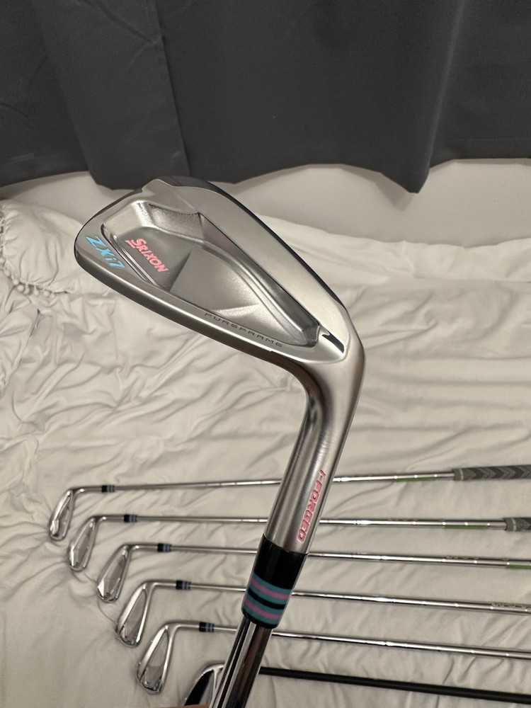 Custom Srixon ZXi Combo set 3,5-PW, all 105 stiff shaft besides driving iron. RH