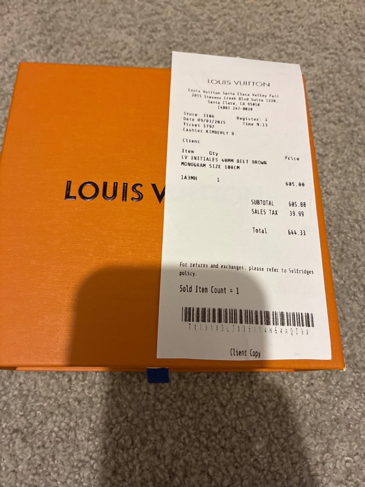 Louis Vuitton LV Initial Belt Monogram Leather for Men - Brown (M9608)