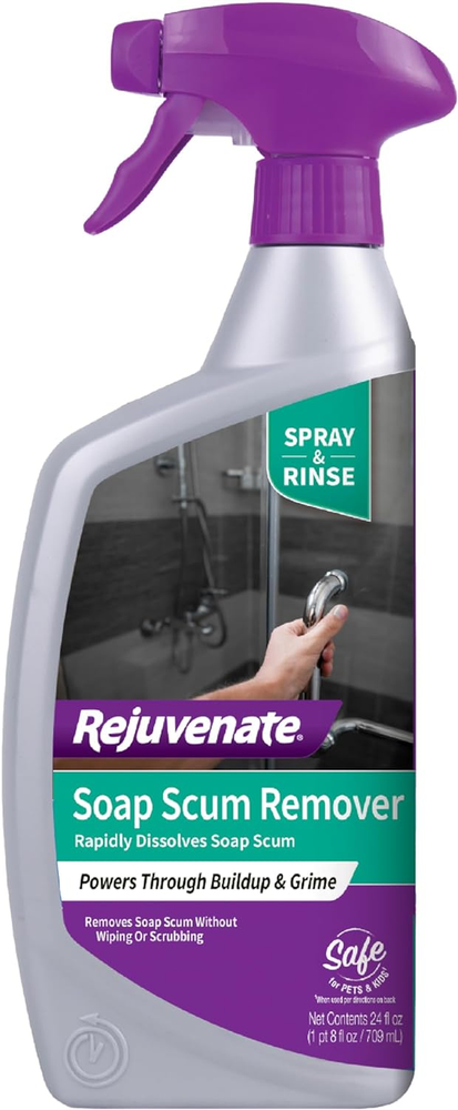 Rejuvenate Scrub Free Soap Scum Remover Shower Glass Door Cleaner Works on Ceram