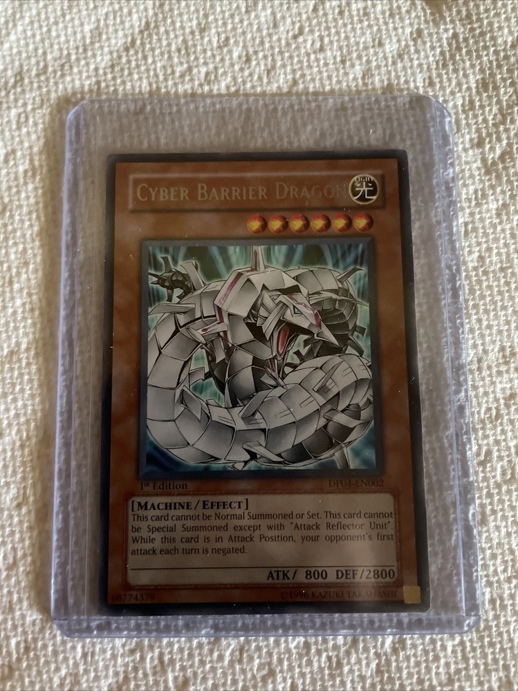 1st Edition Cyber Barrier Dragon - Rare Yugioh Trading Card-image