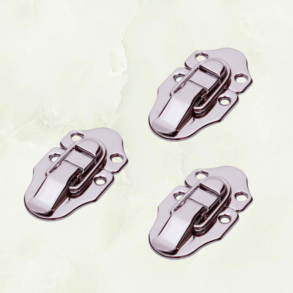 3 Pcs Cabinet Locks Adjustable Latch Buckle Boxes Safety Door Catch