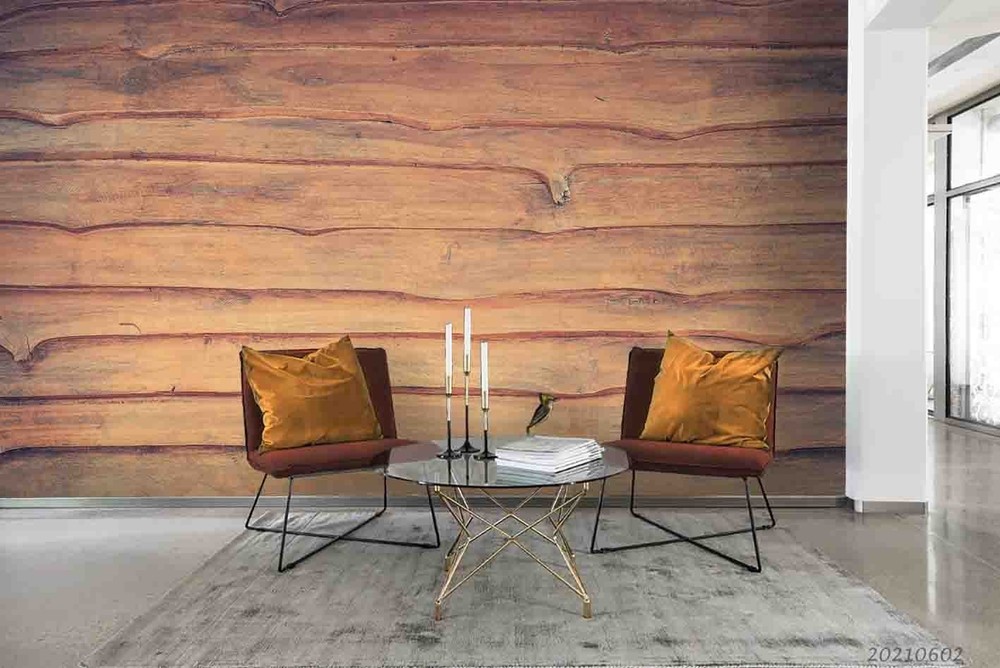 3D Brown Wood Grain Wall Murals Wallpaper Murals Wall Sticker