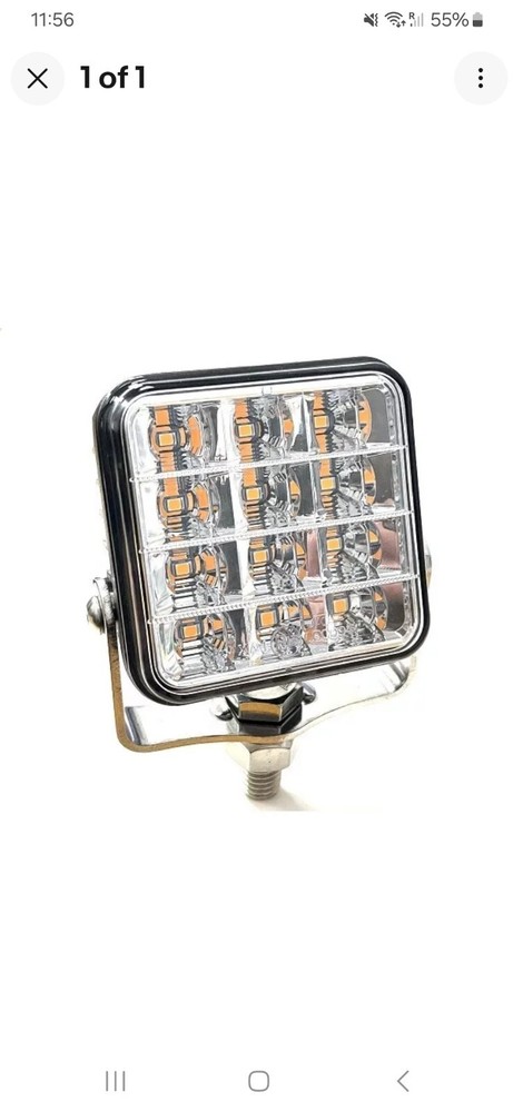High Intensity 12 LED Amber Warning Lamp R65 10 Flash Patterns - Durite 0-442-00
