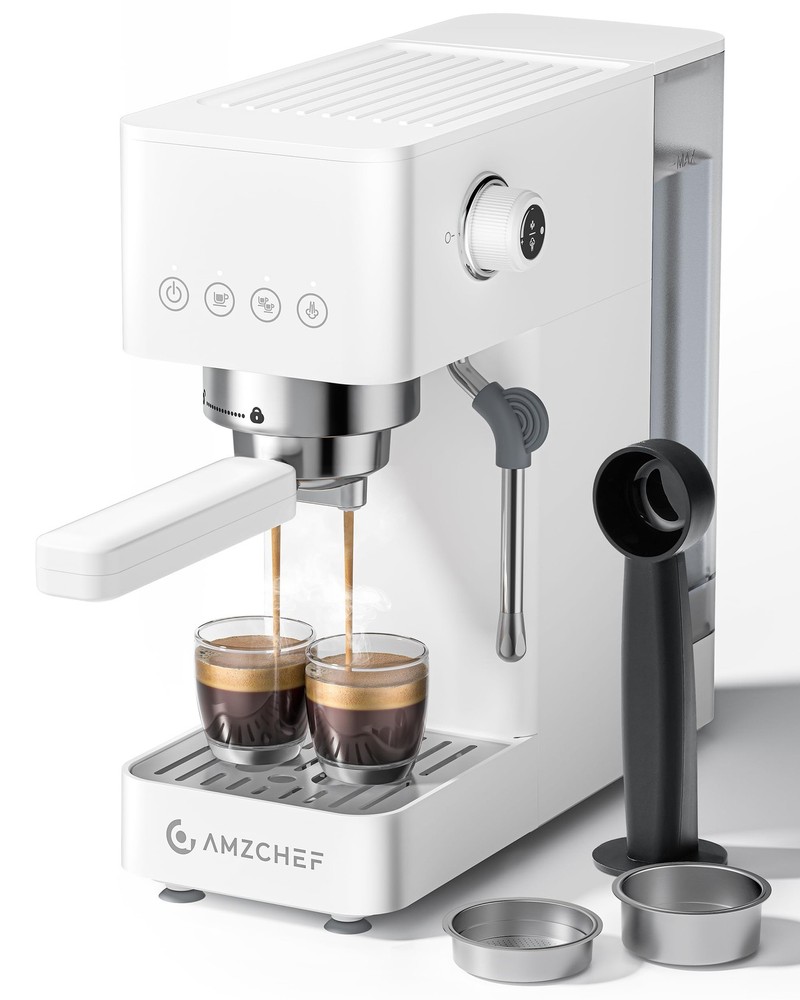 Espresso Machine 20 Bar, Compact Espresso Maker with Steam Milk Frother, Coff...