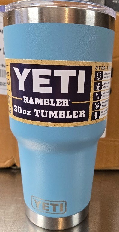 YETI Rambler 30oz Vacuum Insulated Stainless Steel Tumbler in Aqua Blue