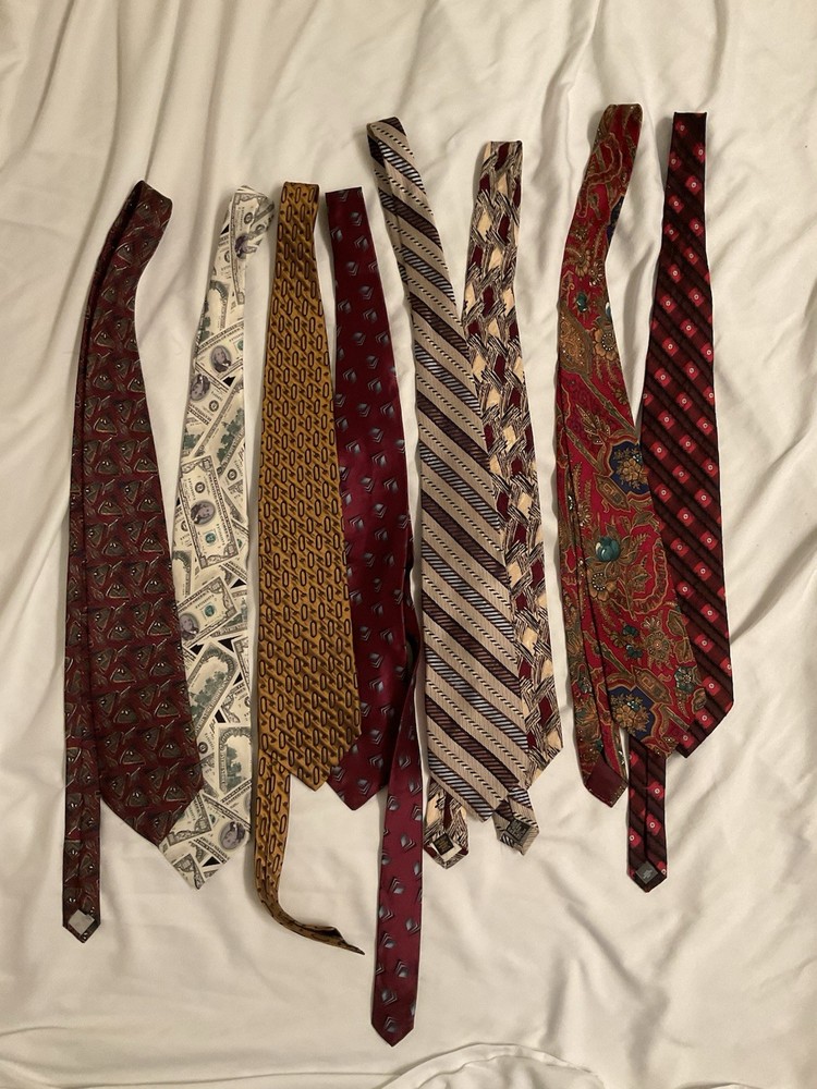 Ties For Men Assortment Of 8 Silk To Regular All Clean Look Great