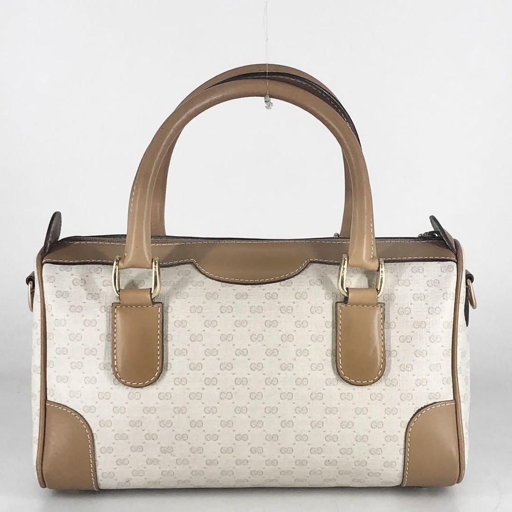 GUCCI GG Monogram 2-Way PVC Handle Bag in White G0406824