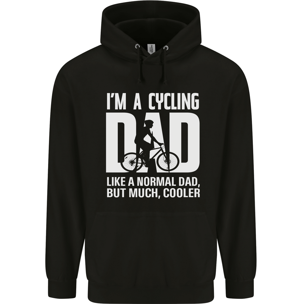Cycling Dad Like a Normal Dad Fathers Day Mens 80% Cotton Hoodie