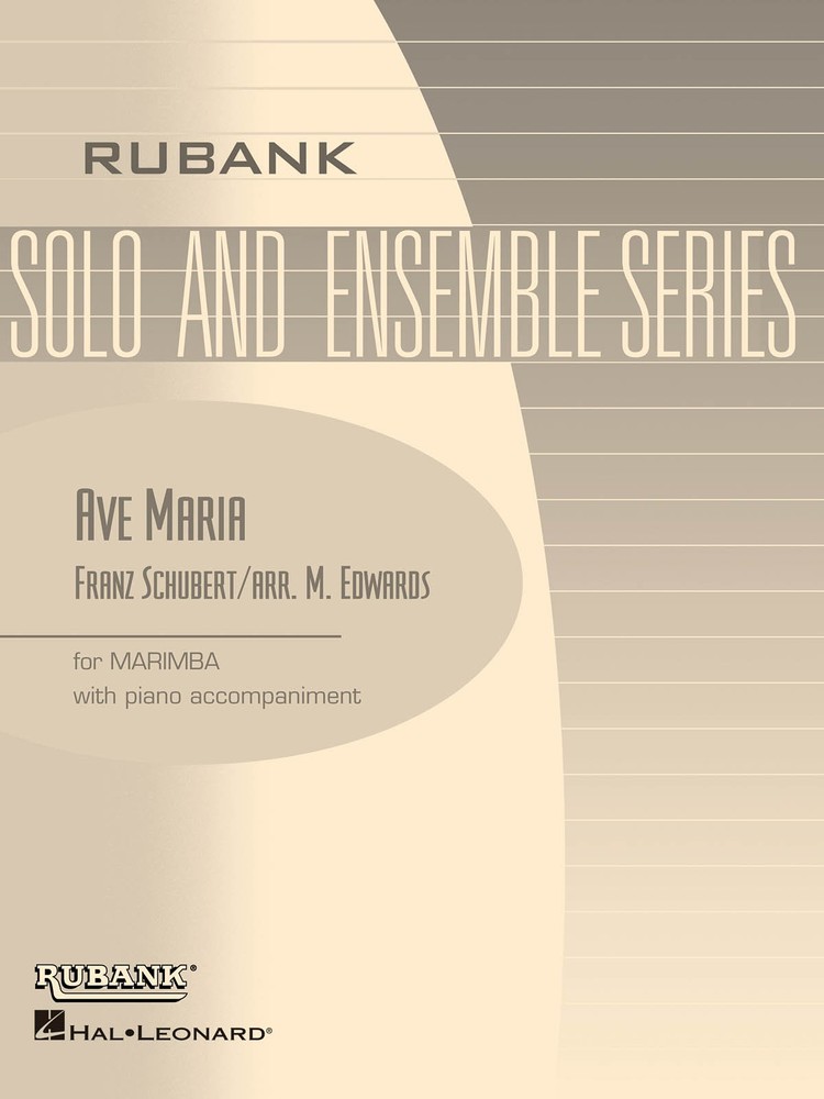 Ave Maria Marimba Solo Piano Sheet Music Rubank Grade 3 Contest Concert