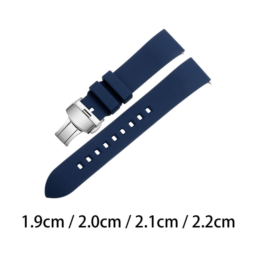 Silicone Watch Strap Replace Strap Metal Buckle Premium Wristwatch Band