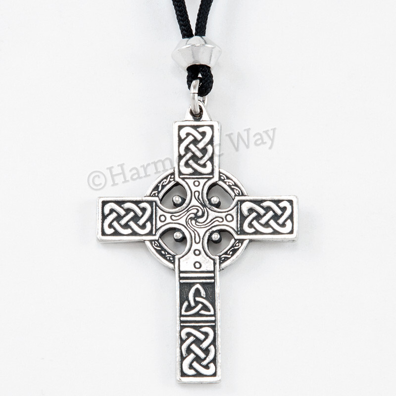 CELTIC CROSS Pendant Necklace Celtic Knot Work Celtic cross amulet