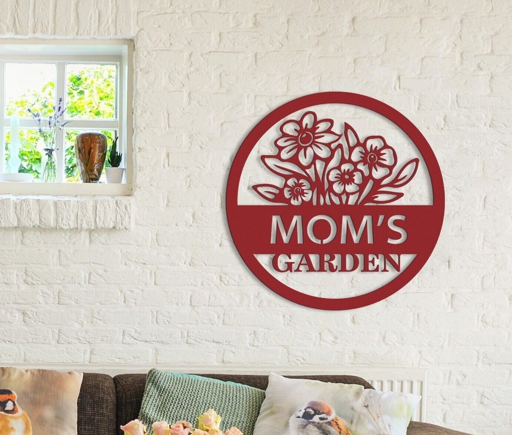 Custom Metal Garden Sign, Personalized Sign For Outdoor, Birthday Gift For Mom