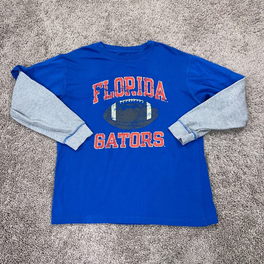 Florida Gators Shirt Mens Large Blue Gray Layered Tee NCAA Football University