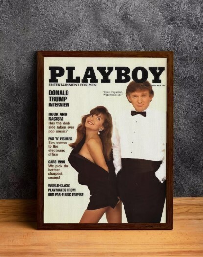 Poster Donald Trump Playboy poster, 1990 Vintage Magazine American Wall Art