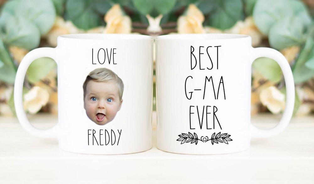Best G Ma Ever Mug Custom Face Mug Personalized With Photo Of Baby