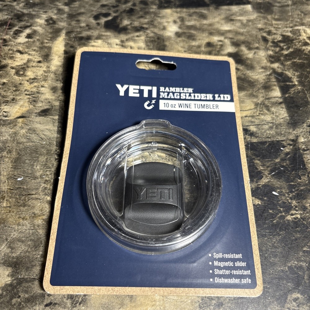 Yeti 10oz Wine Rambler Lid with Magslider Leakproof New