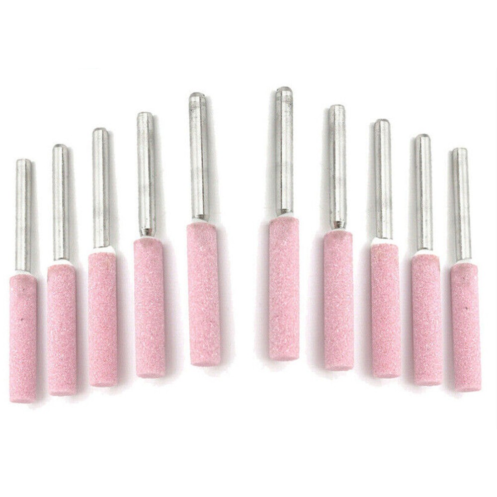 10PCS Chainsaw Sharpener Grinding Stones 3/16 4.8mm Chain Saw Sharpening Tool e