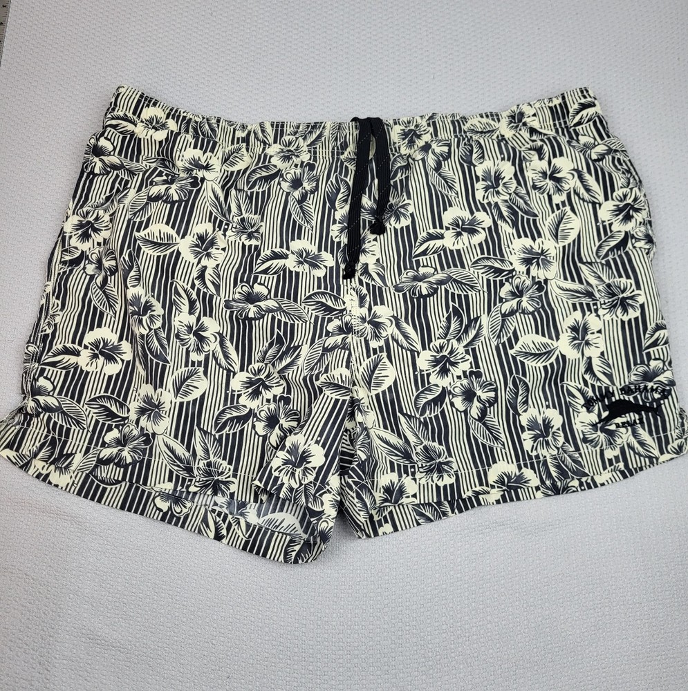 Tommy Bahama Hawaiian Swim Shorts Mens Extra Large Floral Drawstring Mesh