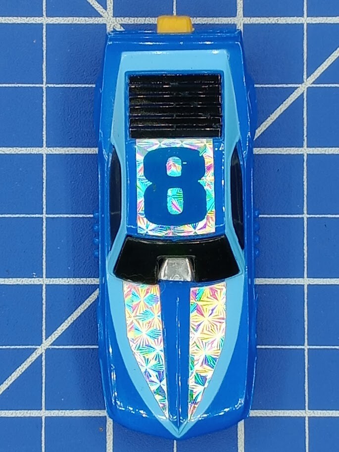 Ho Scale Slot Car Mustang Blue Yellow Chrome #6 Body Tyco