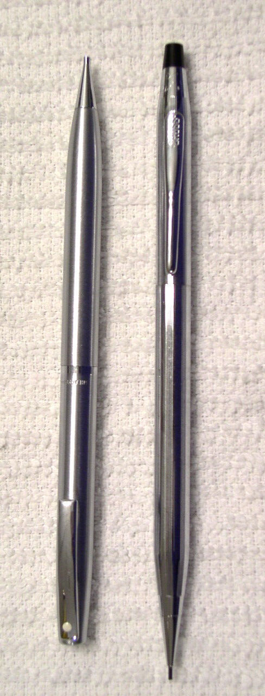 Cross Century Silver Tone Chrome & Sheaffer White Dot Mechanical Pencils (2)
