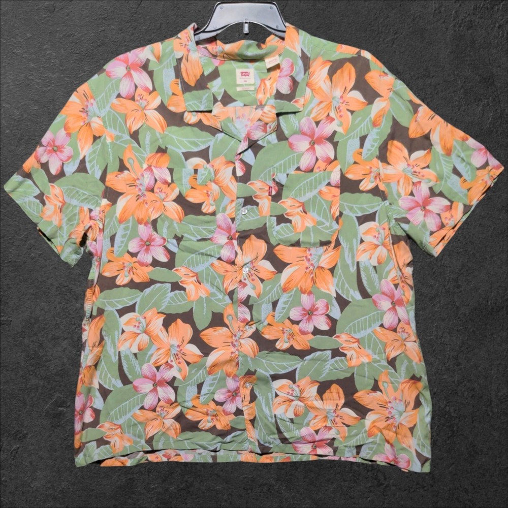 Levi's Classic Camper Relaxed Short Sleeve Collared Button-up Shirt Men's 2XL