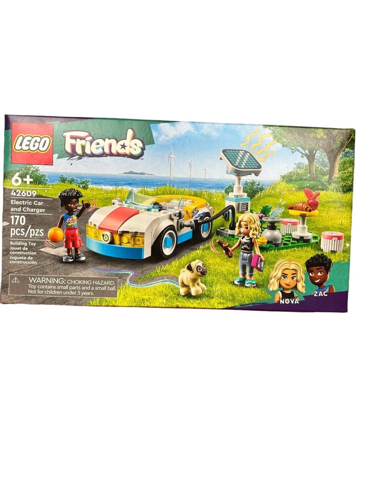 LEGO Friends Electric Car and Charger Building Set 42609 for Kids Ages 6+