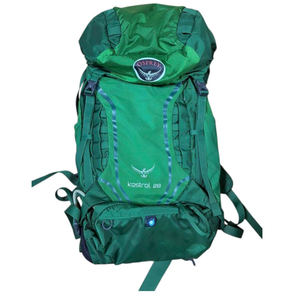 Osprey Kestral 28 Hiking Backpack 28L Green Includes Rain Cover Used Japan