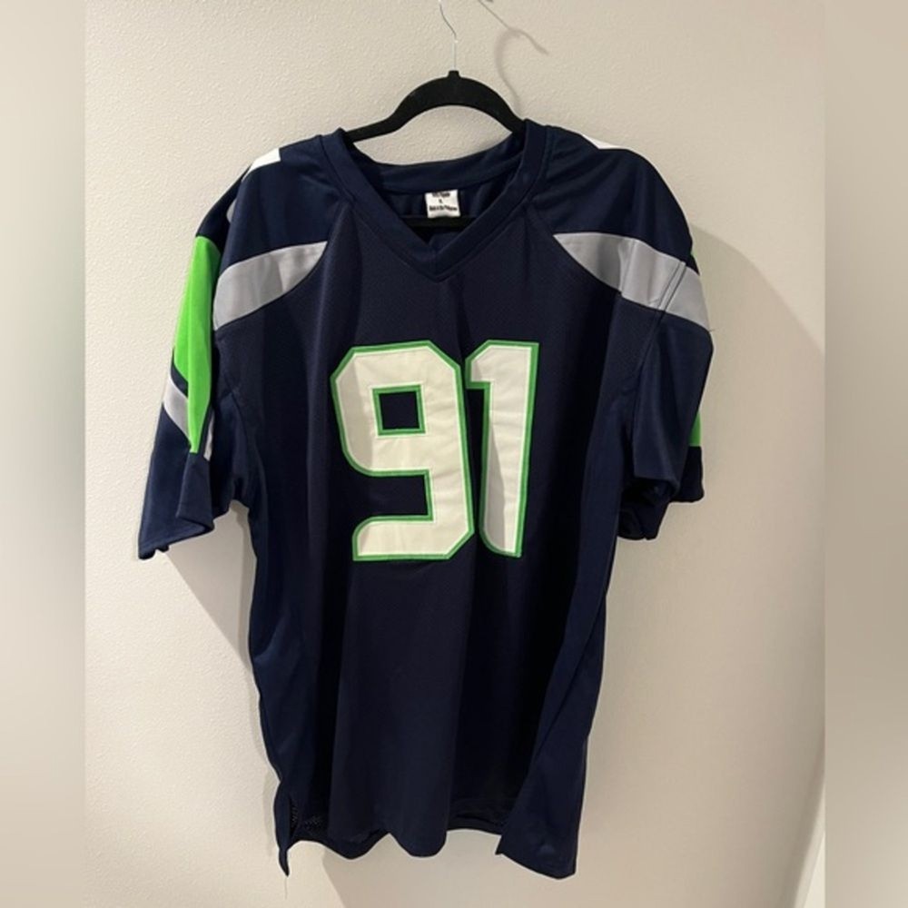 Seahawks Size XL Sheldon Richardson #91 Autographed Signed Jersey in Navy Blue