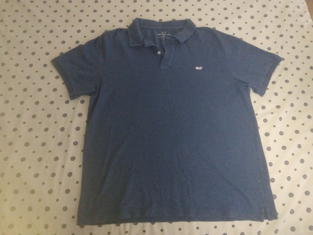 Vineyard Vines Men's Blue Slim Fit Polo Shirt Size Large